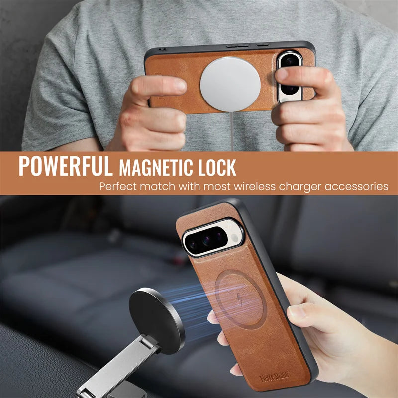 2 in 1 Magnetic Leather Pixel Phone Case and Wallet