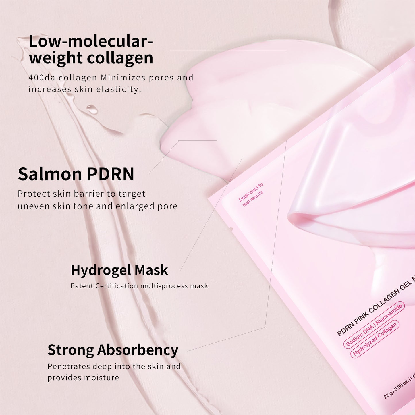 HaloJelly Pink Salmon PDRN Hydrogel Collagen Mask