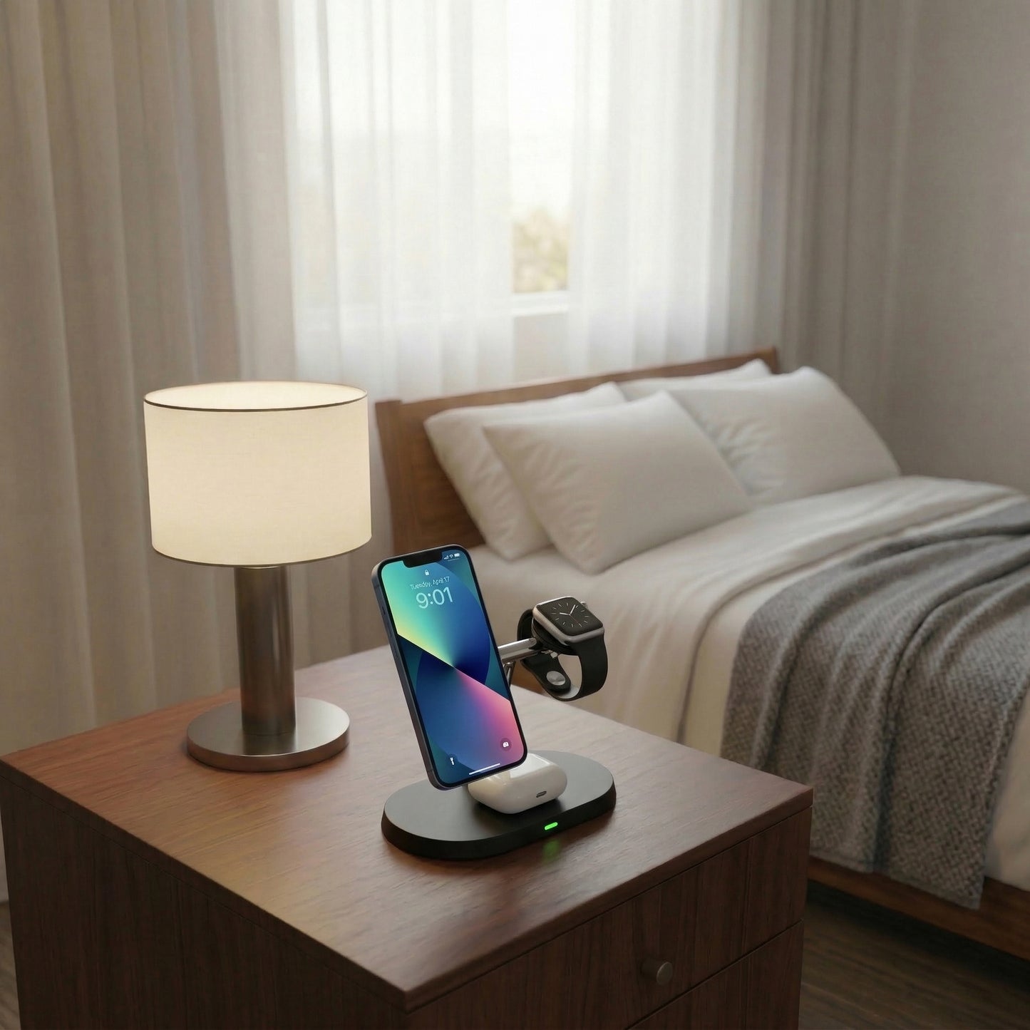 iHub 3-in-1 Charging Station for Apple iPhone, Apple Watch, and AirPods