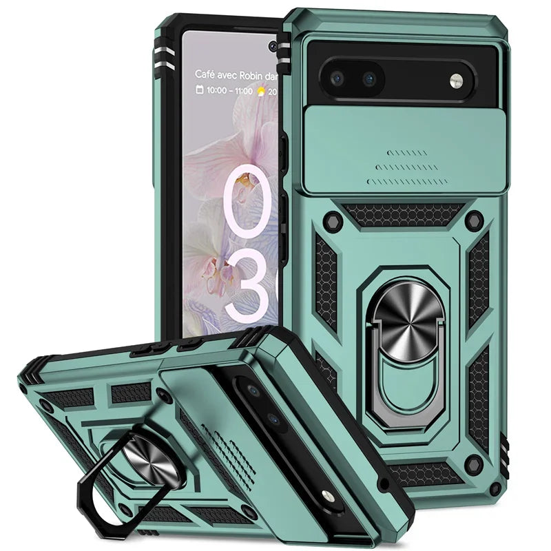 Magnetic Armor Case with Camera Slide Protector