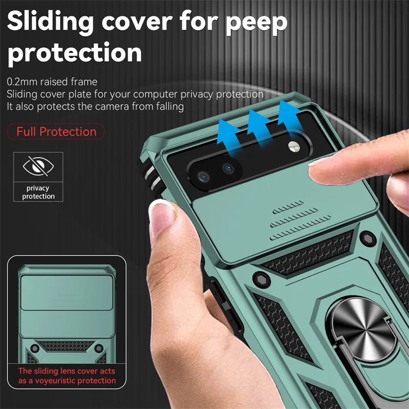 Magnetic Armor Case with Camera Slide Protector