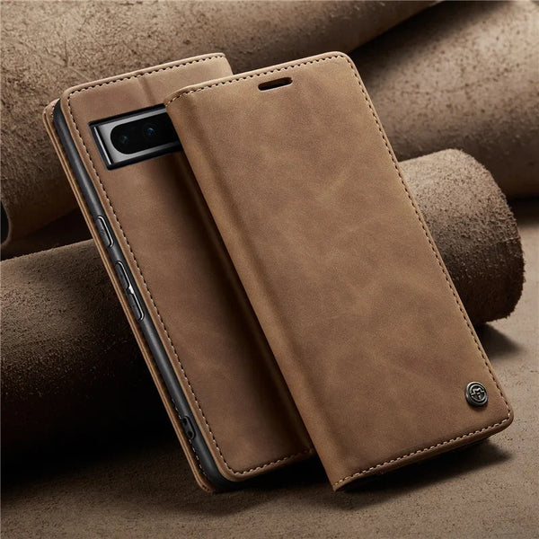 Retro Magnetic Flip Leather Case